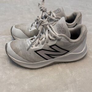 New Balance Kids Shoes in White and Gray